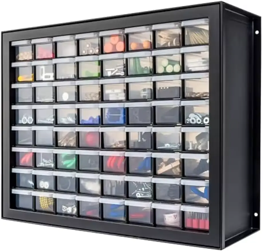 64-Drawer Stackable Organizer Cabinet for Tools