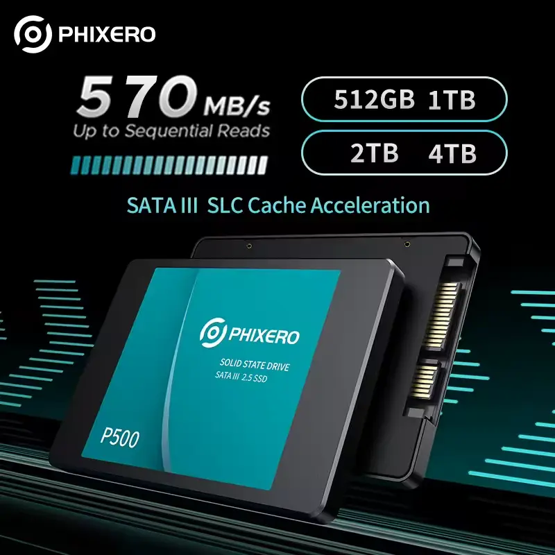 وحدة فيكسيرو (PHIXERO) ساتا 3 داخلية مقاس 2.5 بوصة SSD
