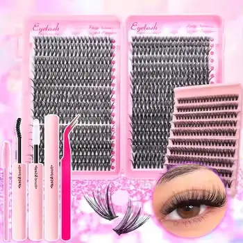Fluffy Eyelash Extension Cluster Kit