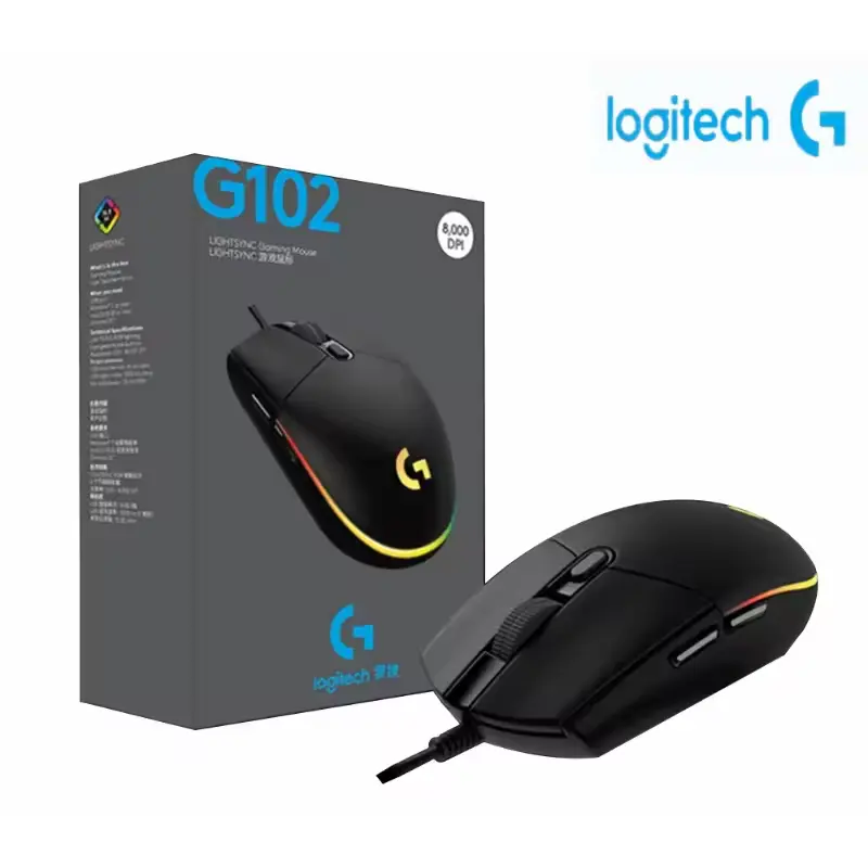 Logitech (G) G102 Gaming Mouse RGB Mouse Lightweight Design