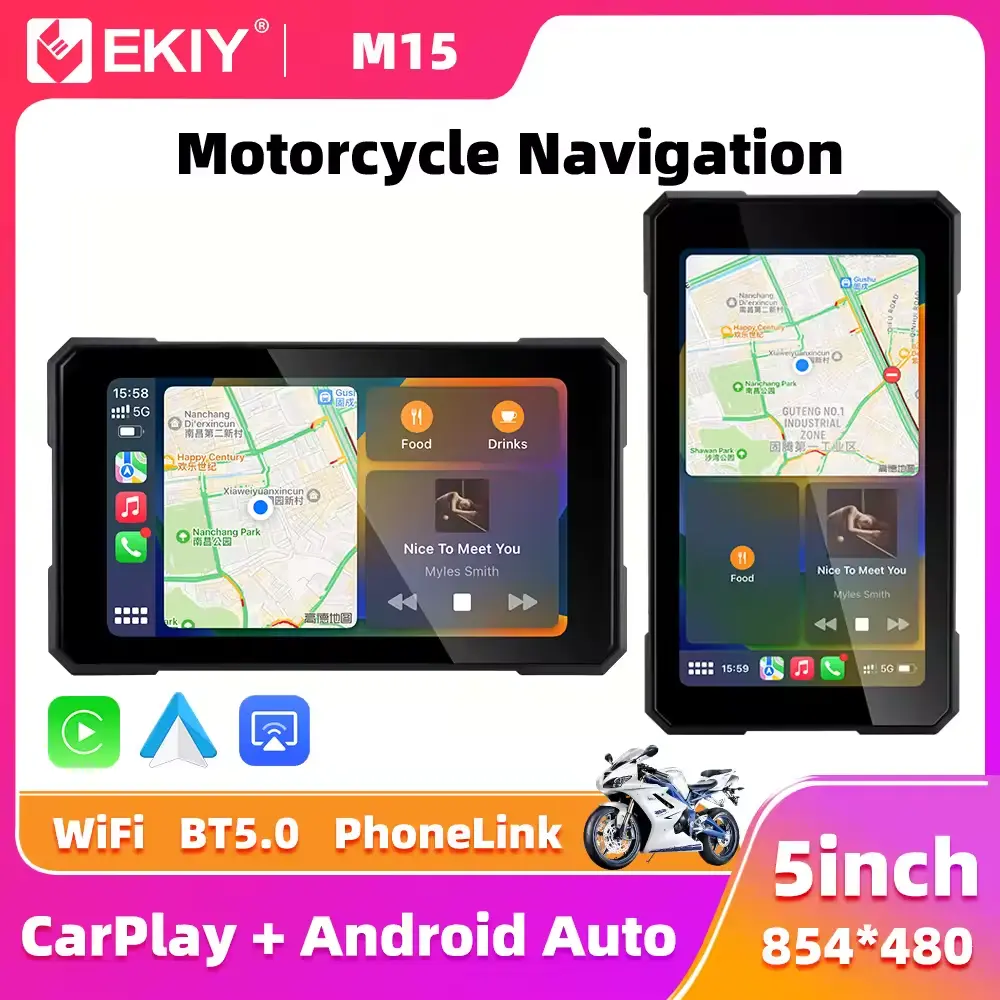 EKIY Portable 5-Inch Motorcycle GPS Navigation