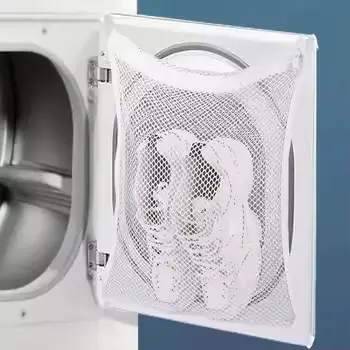 2 Piece White Shoe Wash Bag