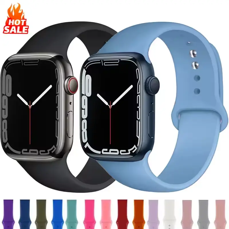 Silicone Band For Apple Watch straps 49mm 40mm 44 mm 45mm 46