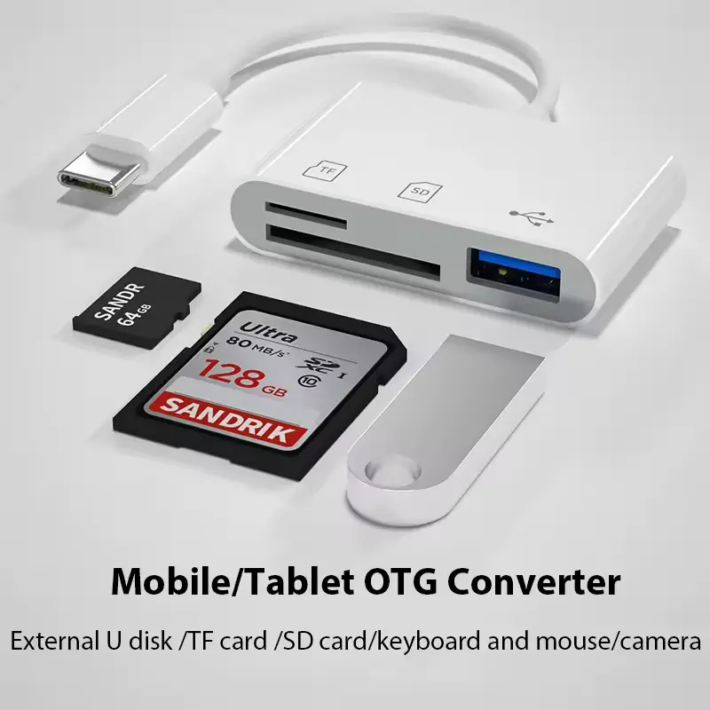 Multi-Card Type-C OTG Memory Card Reader