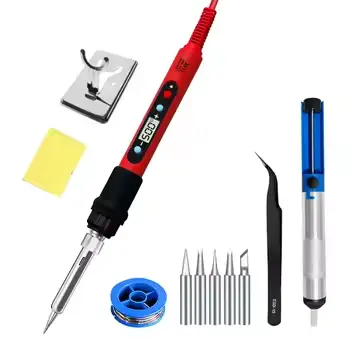 80W Adjustable Temperature Soldering Iron Kit