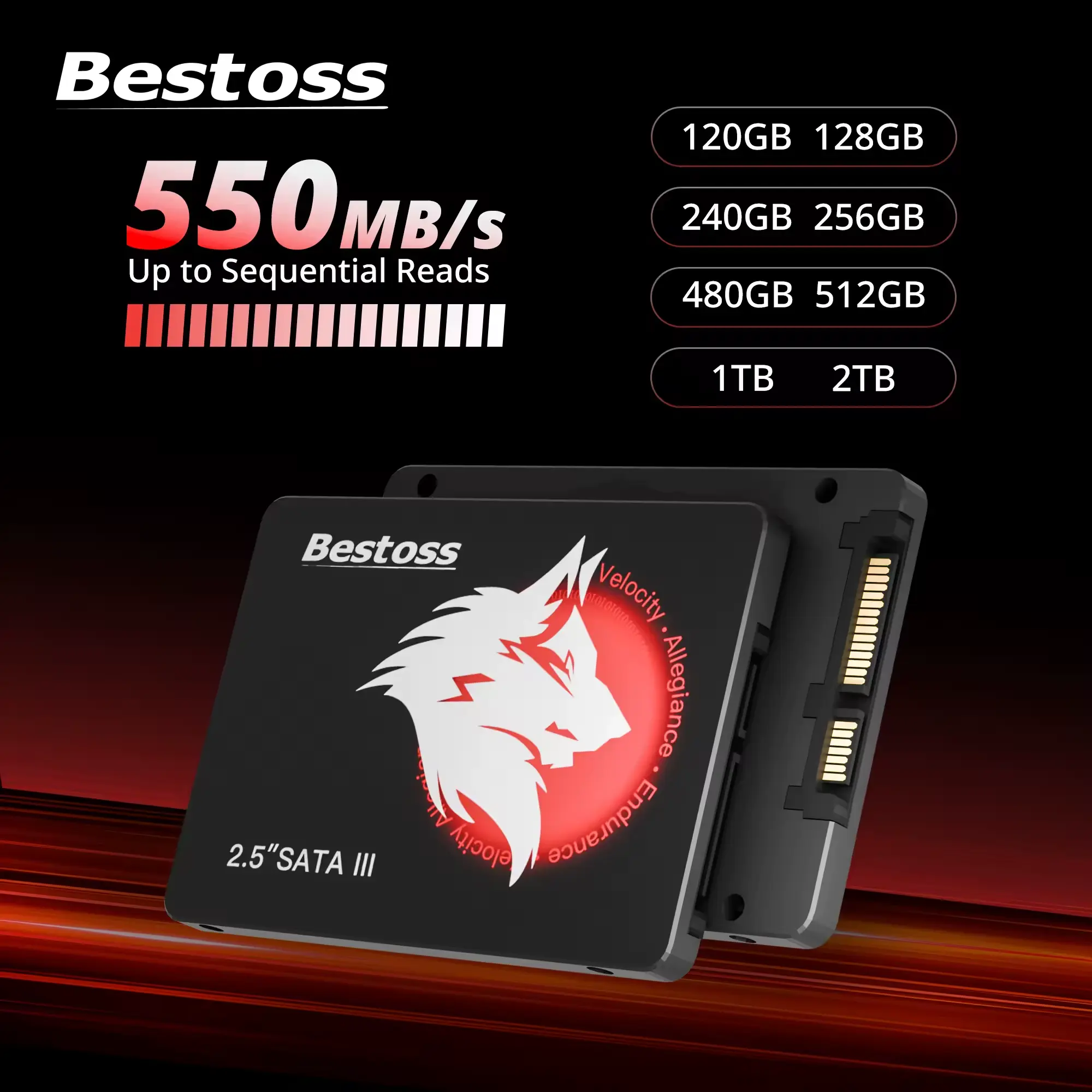 Внутренний SSD Bestoss 2.5 дюйма SATA 3.0