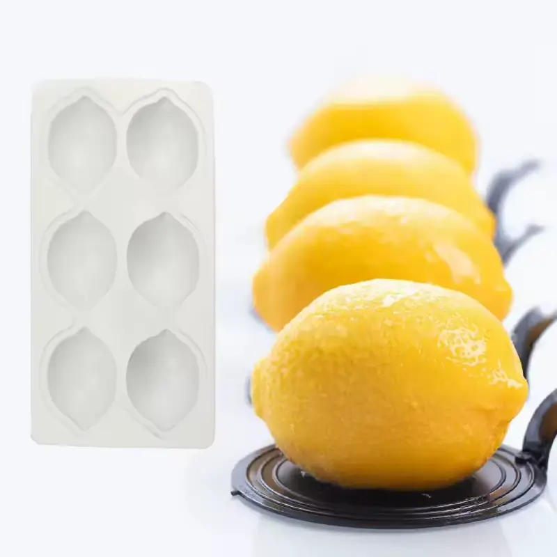 French Dessert Cake Decorating Tools 3D Lemon Shape Fruit Si