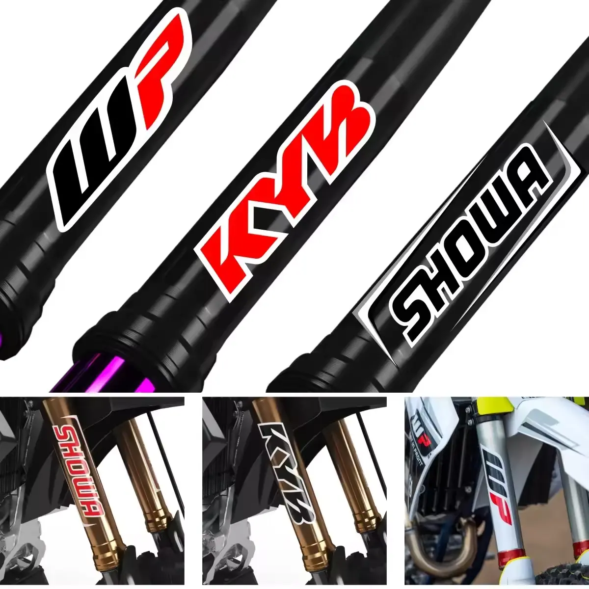 Reflective Motocross Suspension Decals