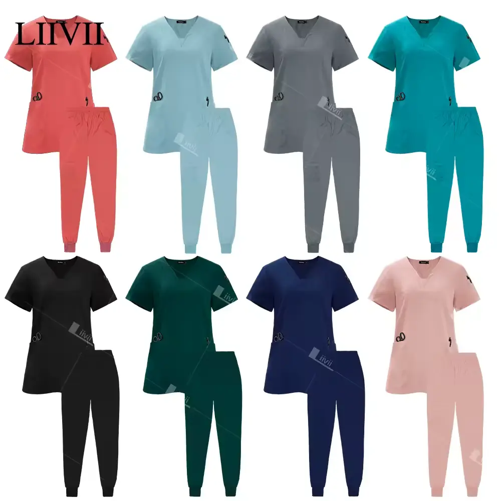 Surgical Uniforms Woman Scrub Set Medical Nurse Beauty Salon