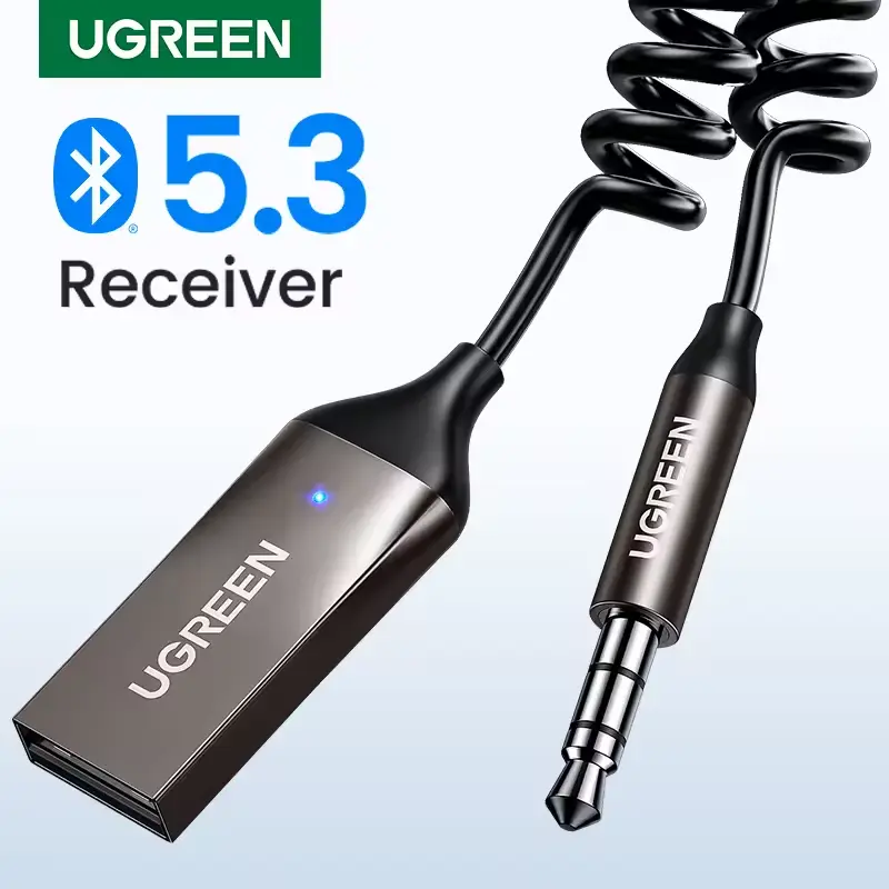 Bluetooth Receiver 5.3 Adapter Hands-Free Car Kits AUX Audio