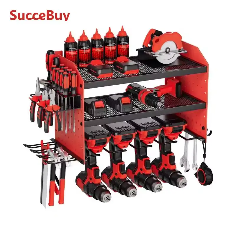 SucceBuy 3-Layer Power Tool Wall Storage Organizer