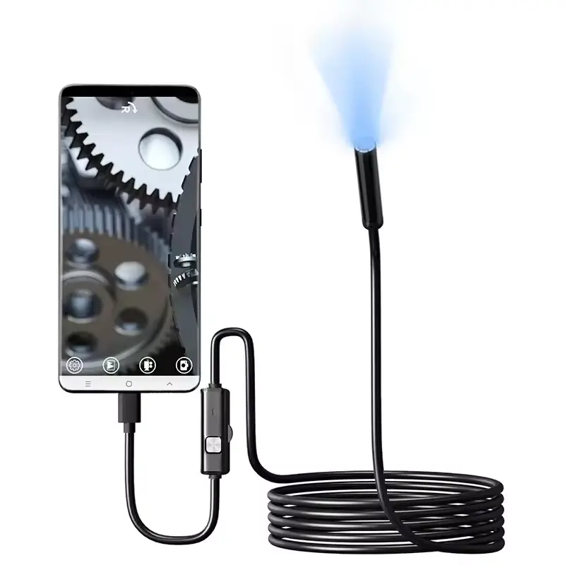 7.0MM TYPE-C Endoscope Camera IP67 Waterproof 6 LEDs Adjusta
