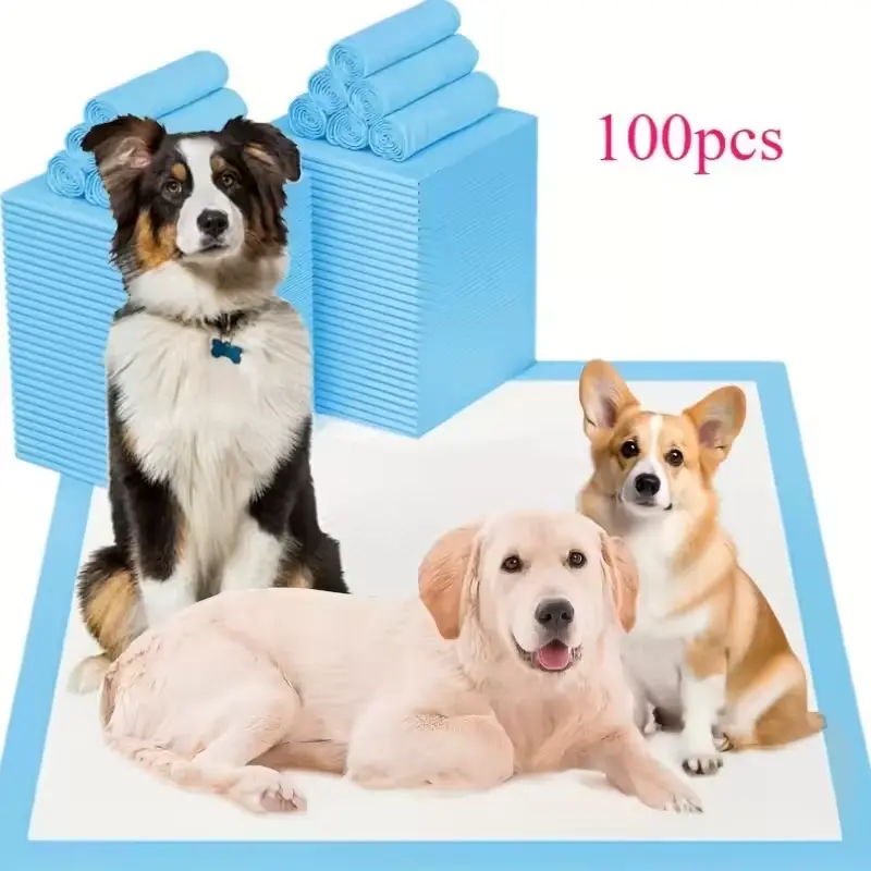100Pcs Super Absorbent Disposable Pet Urine Pads for Large B