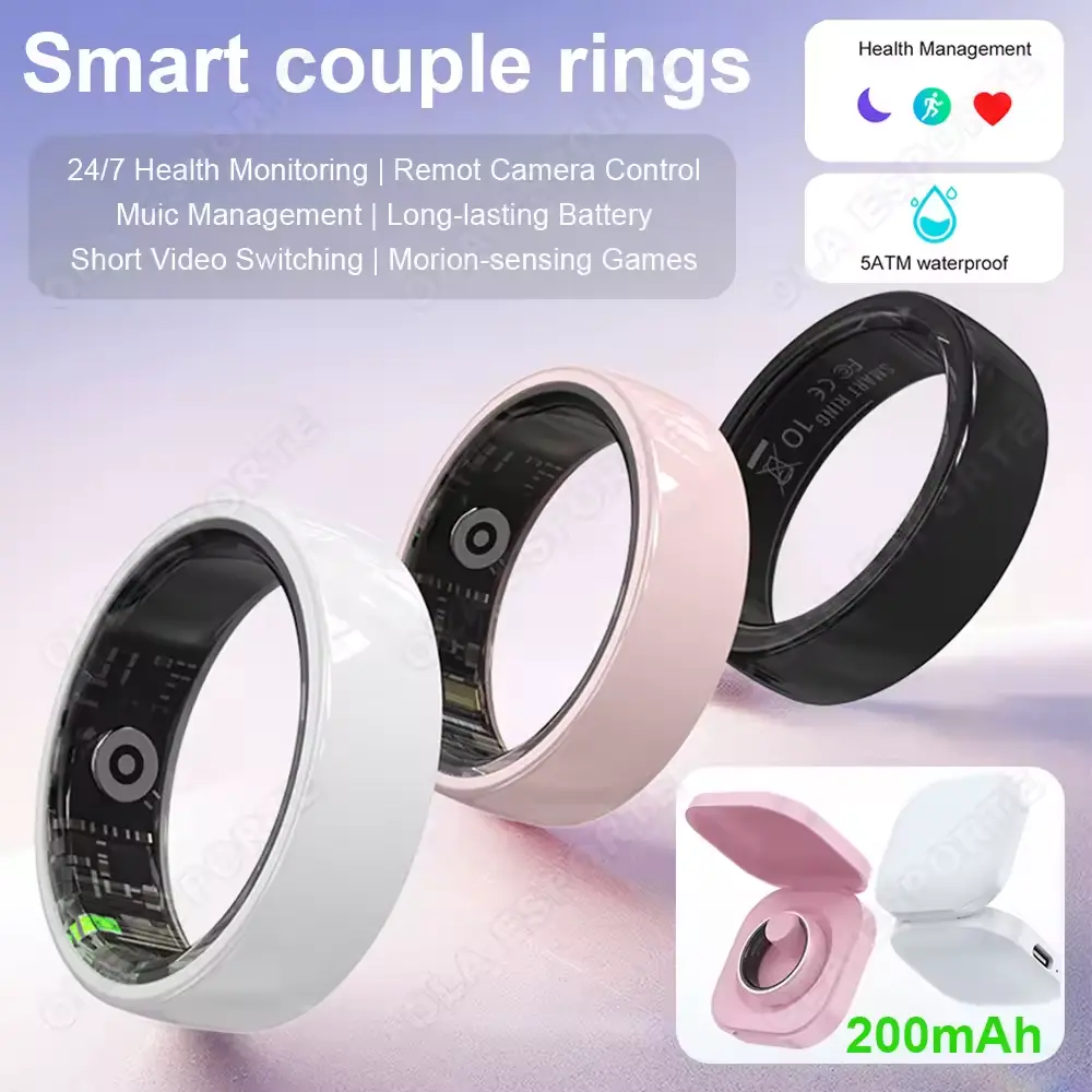 Smart Couple Ring Bluetooth Connection Multiple Sports Modes