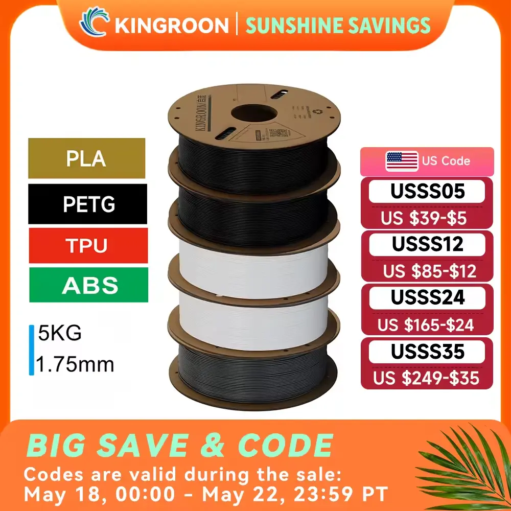 Kingroon 10KG PLA/PETG Filament Bundle