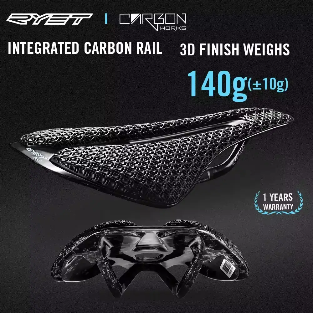 RYET Ultralight 105g 3D Printed Carbon Saddle