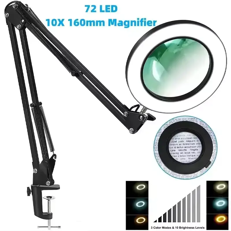 Illuminated Magnifying Glass with LED Lamp