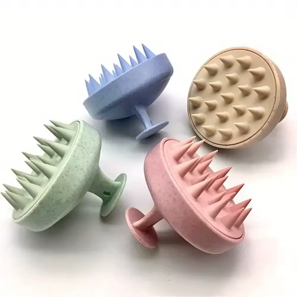 1pc Silicone Shampoo Brush Body Massage Brush Bath Shower Br