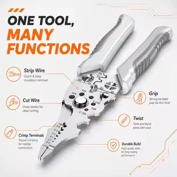Industrial Multi-Functional Wire Stripper and Crimper