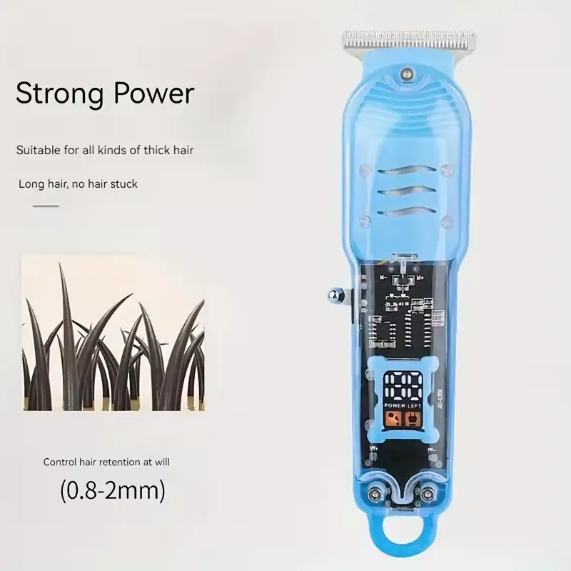 Transparent Body Electric Hair Clipper Professional Trimmer