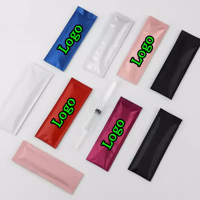 100PCS Open Top Aluminum Foil Bag DIY Logo Needle Eyeliner P