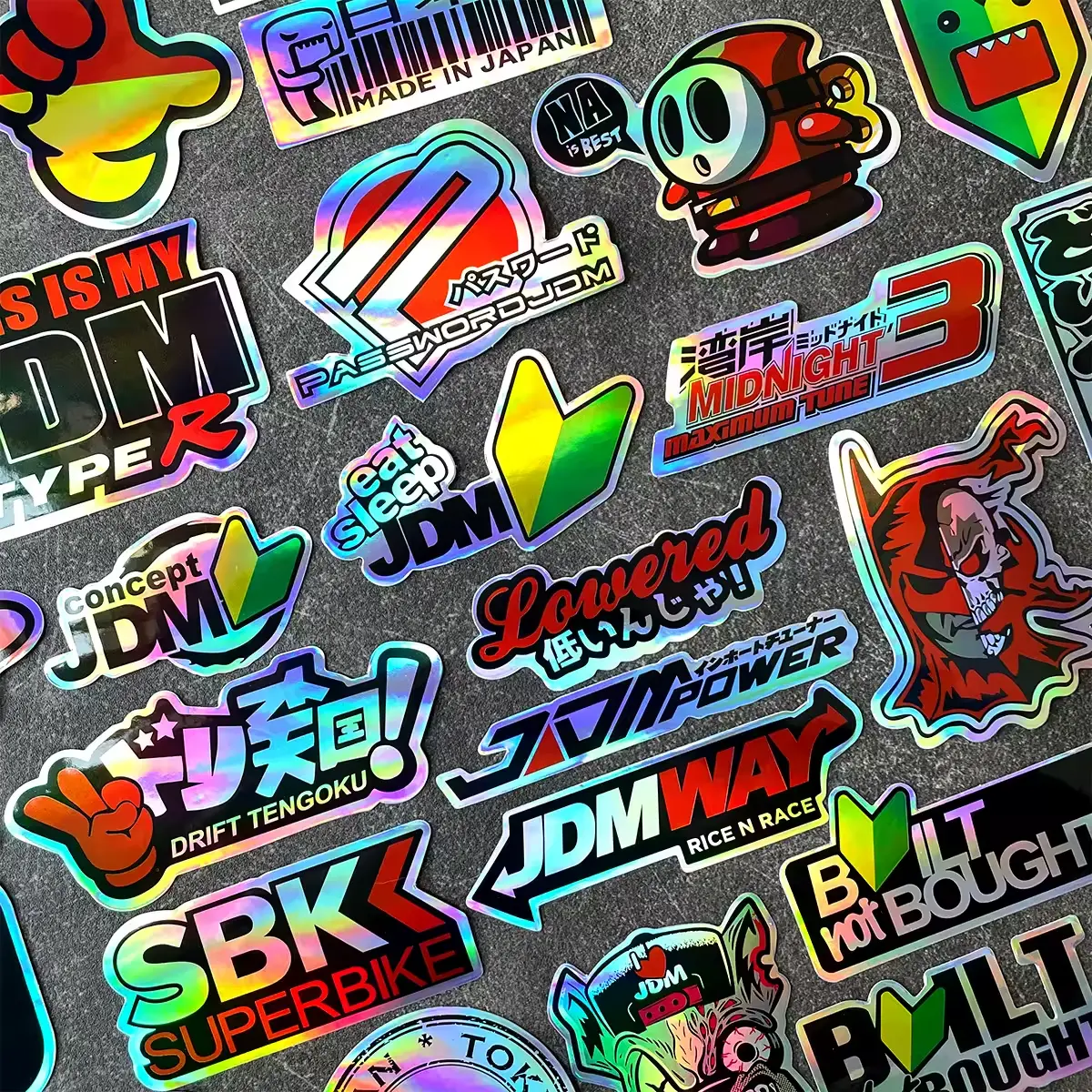 JDM Motorcycle and Helmet Decal Set