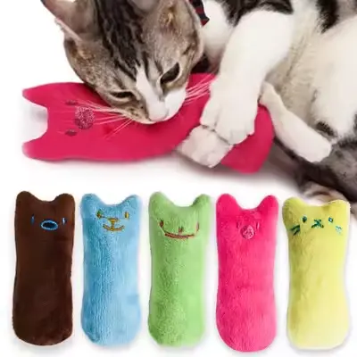 Interactive Catnip Plush Chew Toy