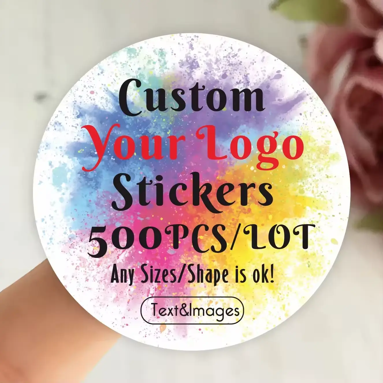 Custom Logo Wedding and Event Stickers