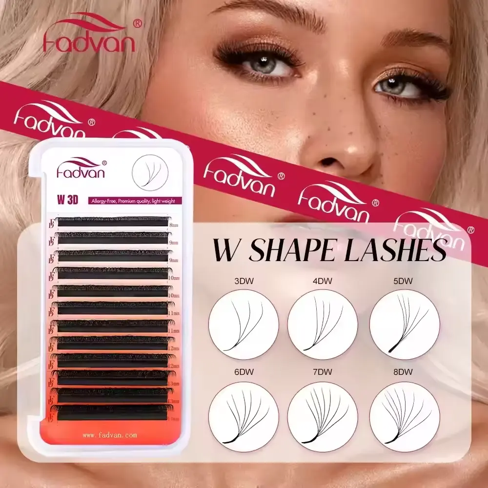 Natural Mink W-Shaped Premade Volume Lashes