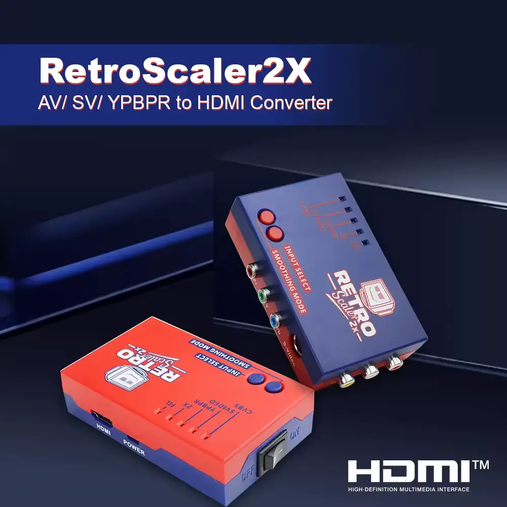 RetroScaler2x AV to HDMI Converter Line-Doubler