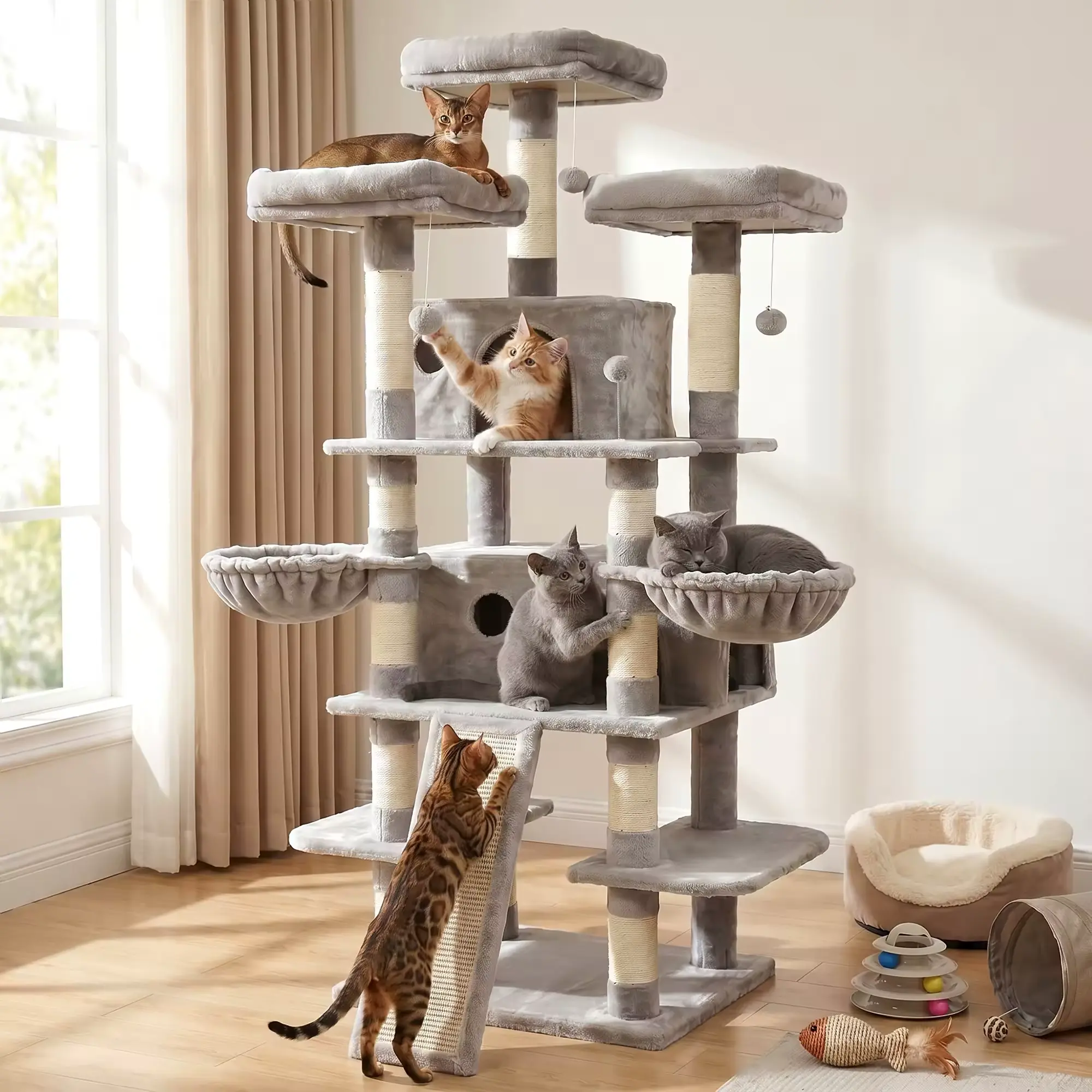 Large Multi-Level Cat Tree Tower