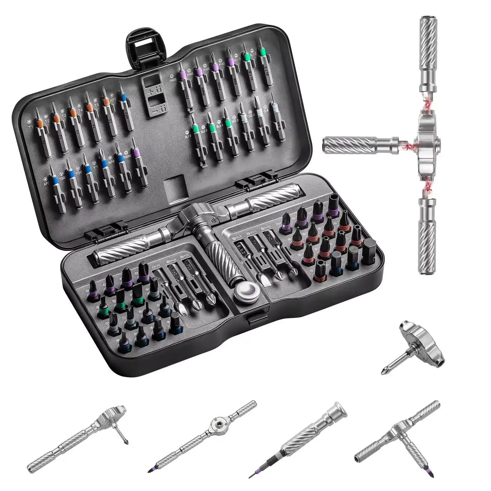 VMAN 66-in-1 Ratchet Screwdriver and Bit Set