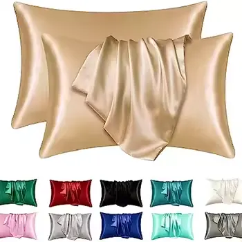 2pcs Satin Silk Pillowcase for Hair and Skin